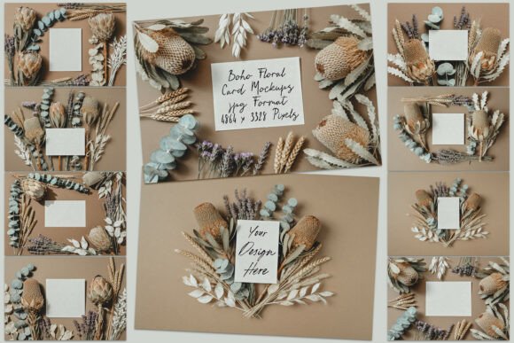 Download Boho Cards JPG Mockup Collection - Premium Bundle