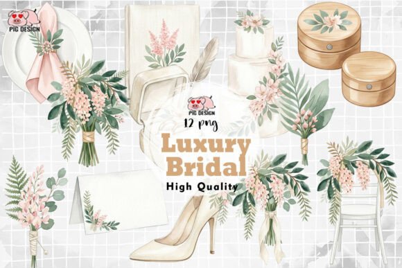 Download Luxury Watercolor Bridal PNG - Bridal Collection
