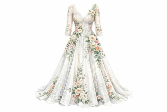 Download White Wedding Dress Bridal Clipart - Bridal Collection