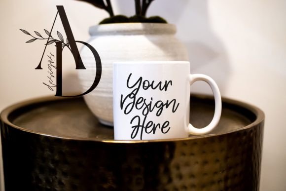 Download White Mug Endtable Minimal Mockup - Premium Resources