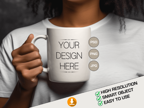 Download PSD Mug Template, Full Cover Mug Mockup - Psd mug template Collection